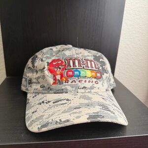 VINTAGE M&M's Camo Racing Baseball Cap m